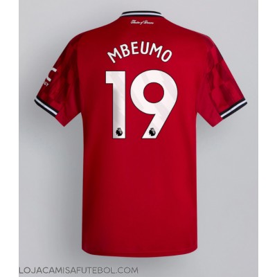 Camisa de Futebol Manchester United Bryan Mbeumo #19 Equipamento Principal 2025-26 Manga Curta Camisa de Futebol Manchester United Bryan Mbeumo #19 Equipamento Principal 2025-26 Manga Curta